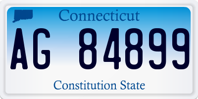 CT license plate AG84899