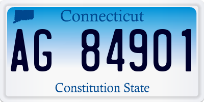 CT license plate AG84901