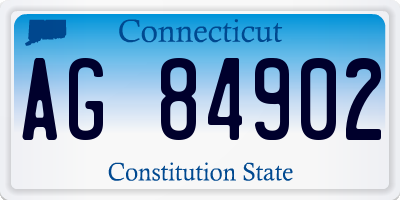 CT license plate AG84902