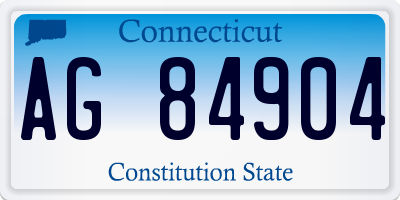 CT license plate AG84904