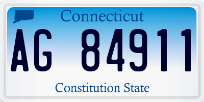 CT license plate AG84911