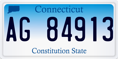 CT license plate AG84913