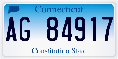 CT license plate AG84917