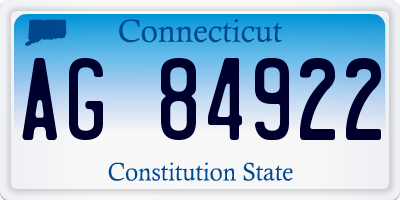CT license plate AG84922