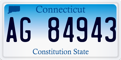 CT license plate AG84943