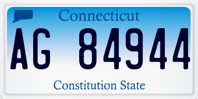 CT license plate AG84944