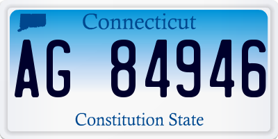 CT license plate AG84946