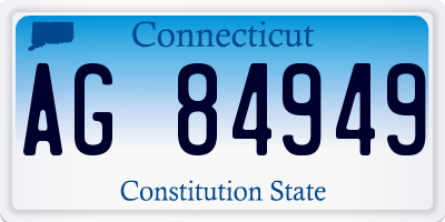 CT license plate AG84949