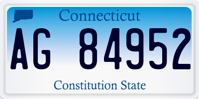 CT license plate AG84952