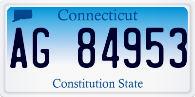CT license plate AG84953