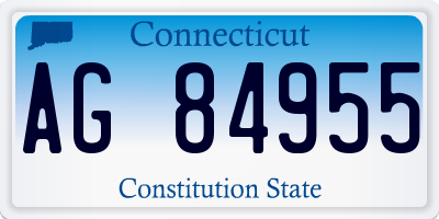 CT license plate AG84955