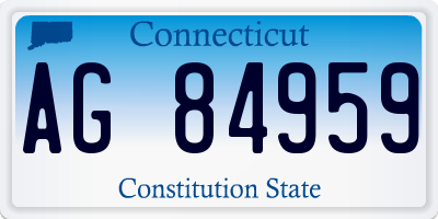 CT license plate AG84959