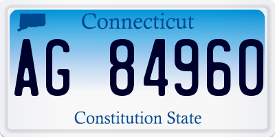 CT license plate AG84960