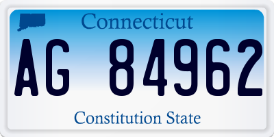 CT license plate AG84962