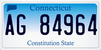 CT license plate AG84964