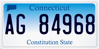 CT license plate AG84968