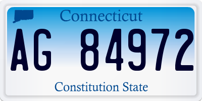 CT license plate AG84972