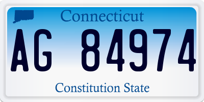 CT license plate AG84974