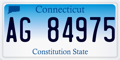 CT license plate AG84975