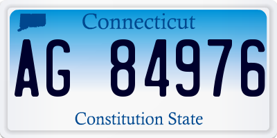 CT license plate AG84976