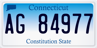 CT license plate AG84977