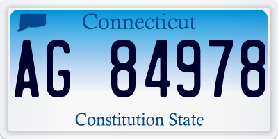 CT license plate AG84978