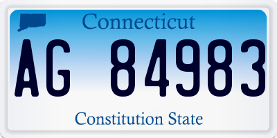 CT license plate AG84983