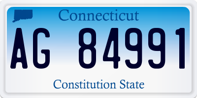 CT license plate AG84991