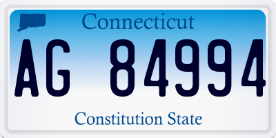 CT license plate AG84994
