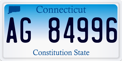 CT license plate AG84996