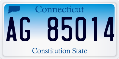 CT license plate AG85014