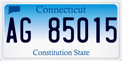CT license plate AG85015