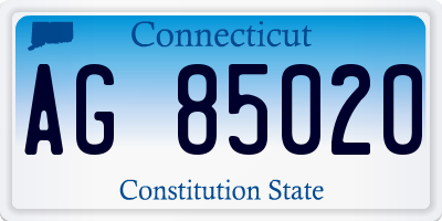 CT license plate AG85020