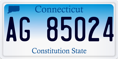 CT license plate AG85024