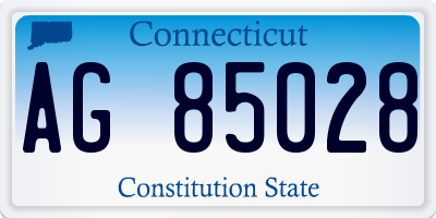 CT license plate AG85028