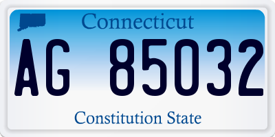 CT license plate AG85032