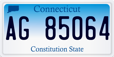 CT license plate AG85064