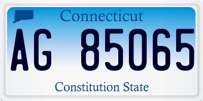 CT license plate AG85065