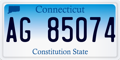 CT license plate AG85074