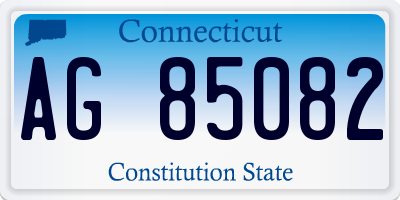 CT license plate AG85082