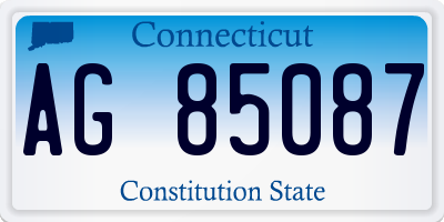 CT license plate AG85087