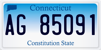 CT license plate AG85091
