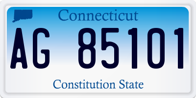 CT license plate AG85101