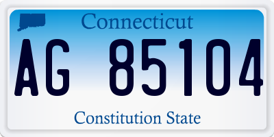 CT license plate AG85104