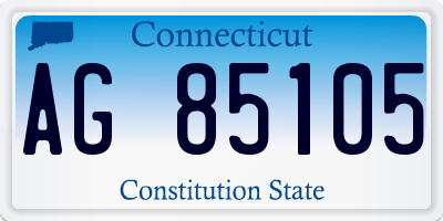 CT license plate AG85105