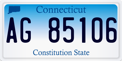 CT license plate AG85106
