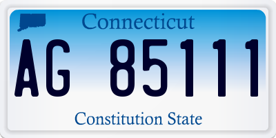 CT license plate AG85111