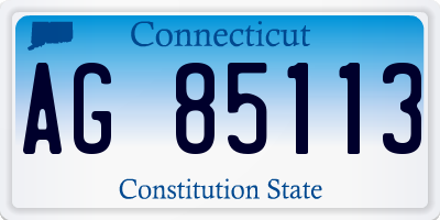 CT license plate AG85113