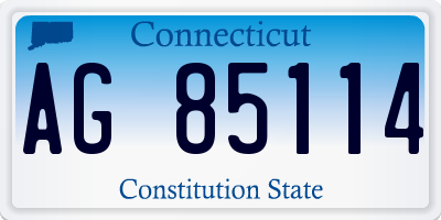 CT license plate AG85114