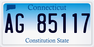 CT license plate AG85117